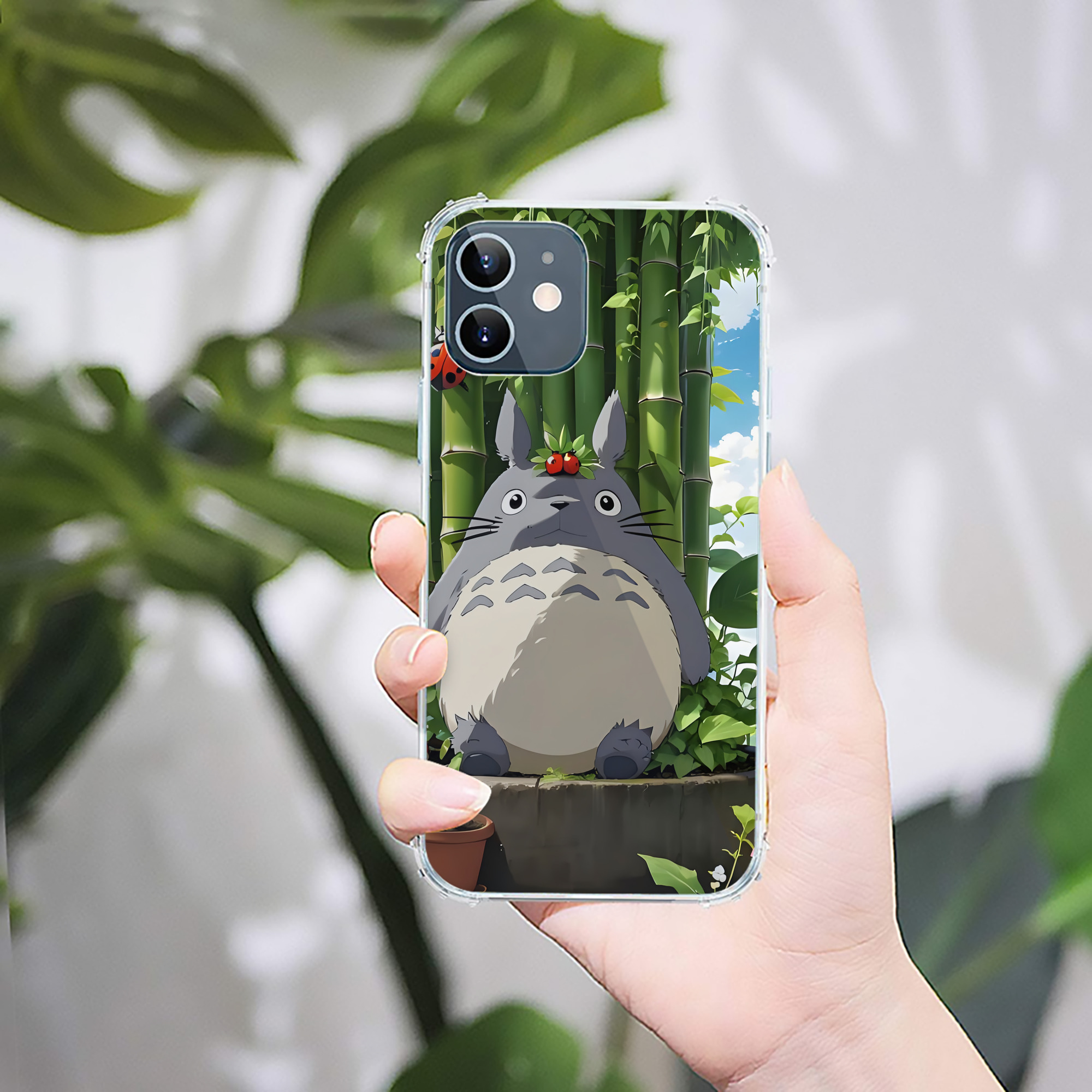 （画像用） となりのトトロ 草壁メイ 草壁サツキ My Neighbor Totoro Satsuki Kusakabe Mei Kusakabe 【iPhone 12シリーズ対応】透明スマホケース（クリアソフトケース）